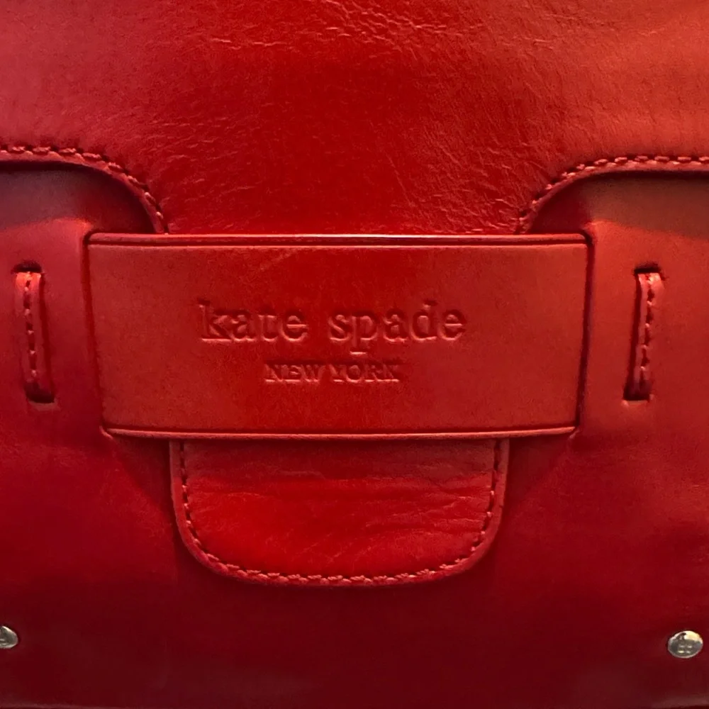 Kate Spade New York Red Leather Shoulder‎ Bag – Floral Lining